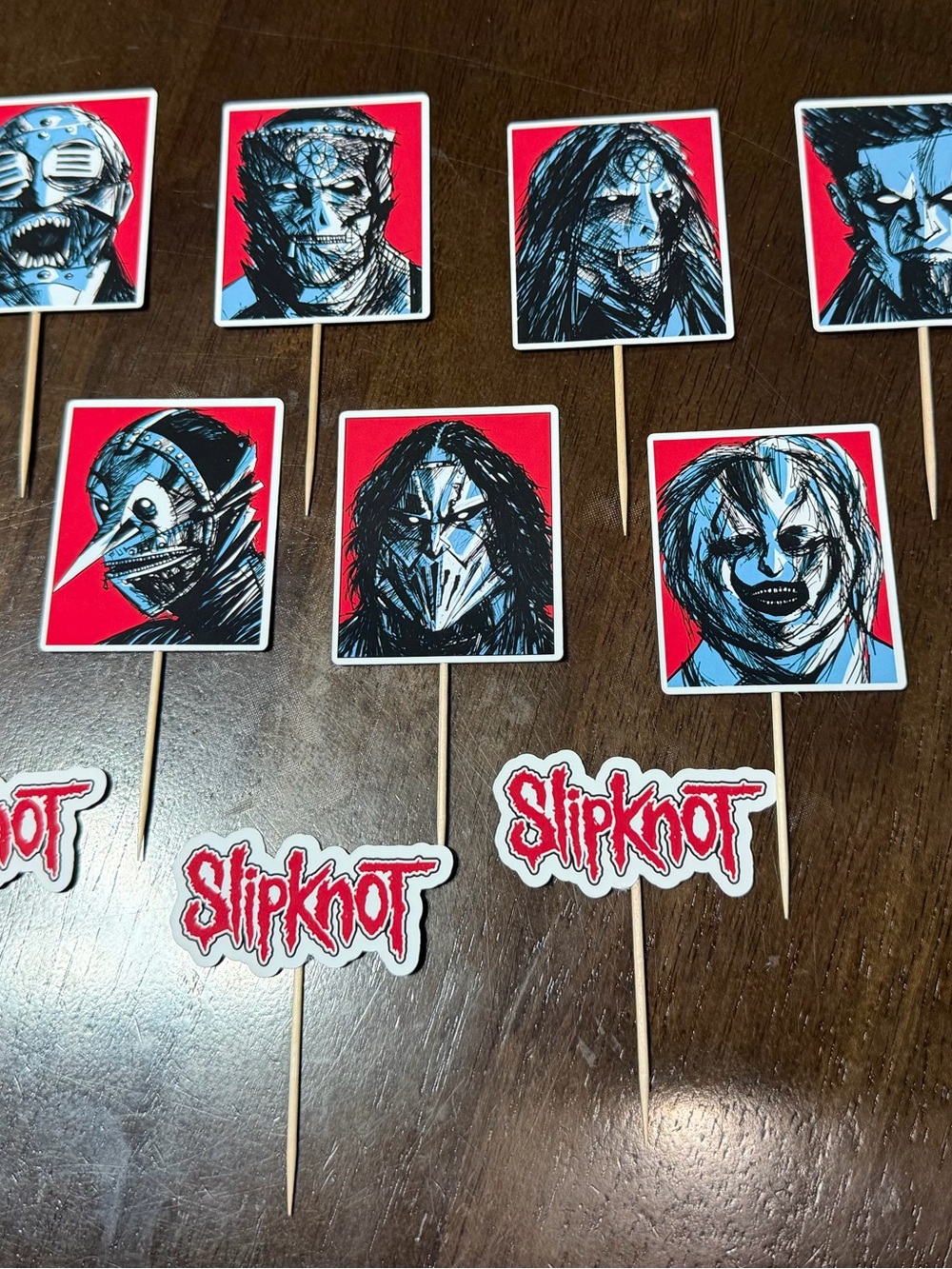 Band Mask slip knot Cupcake Toppers